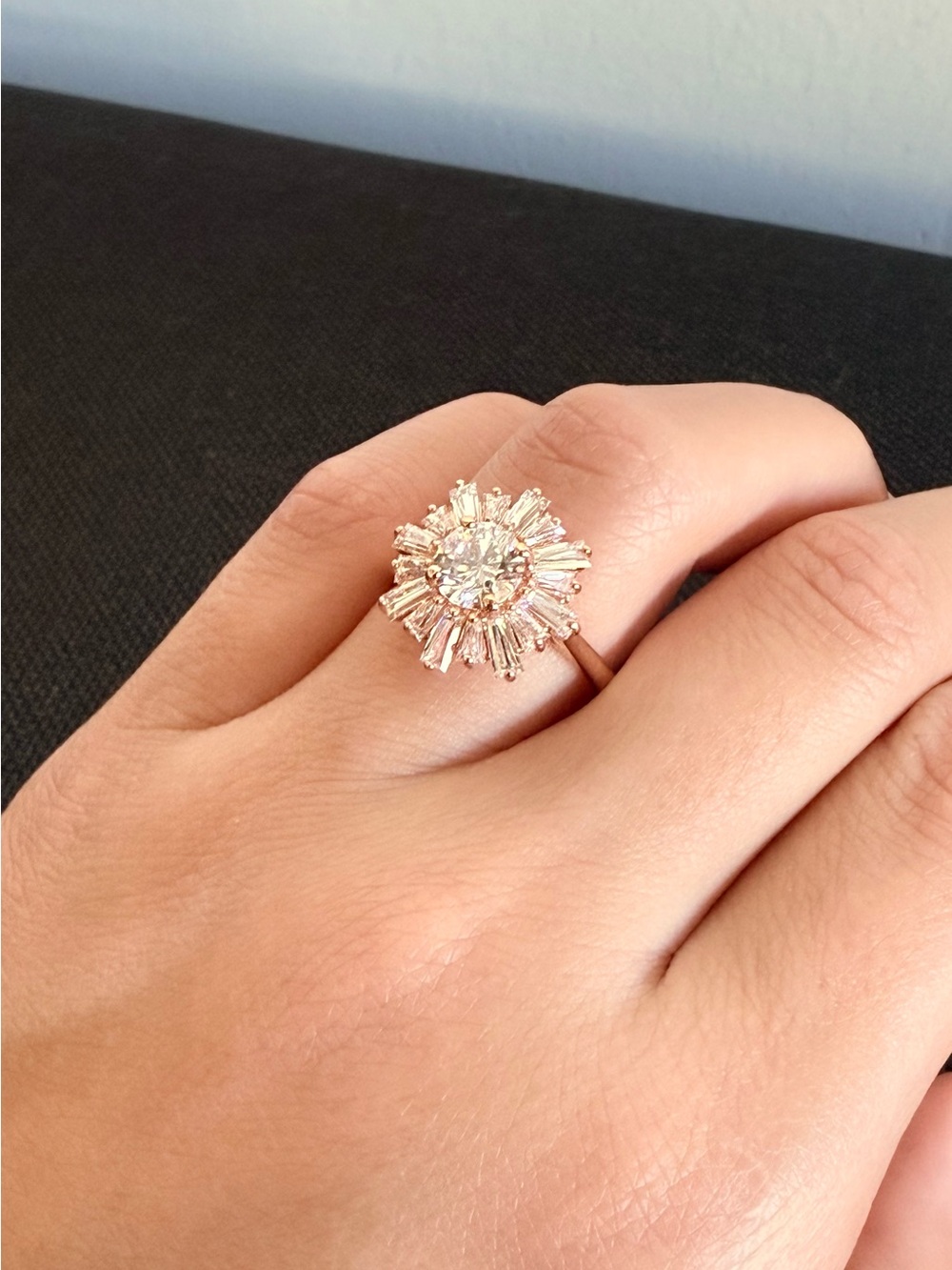 💍 Swarovski Sunshine Rose Gold Ring